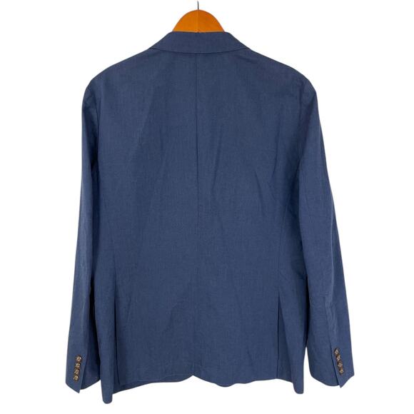 J.Crew Ludlow Slim Fit Unstructured Cotton Linen Sport Coat Blazer Navy Sz 40R - Picture 2 of 13